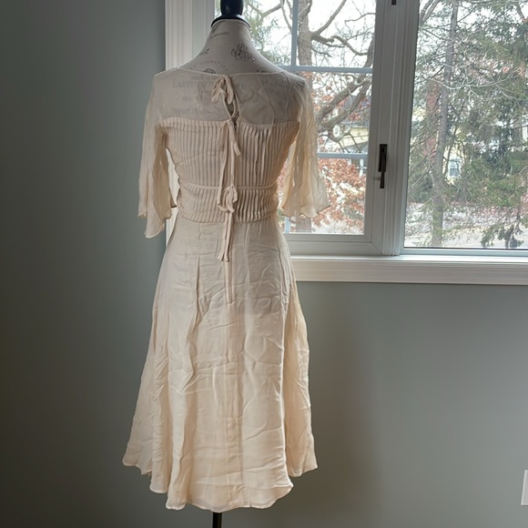 Vintage Albert Nipioni cream silk dress EVC - Picture 5 of 13